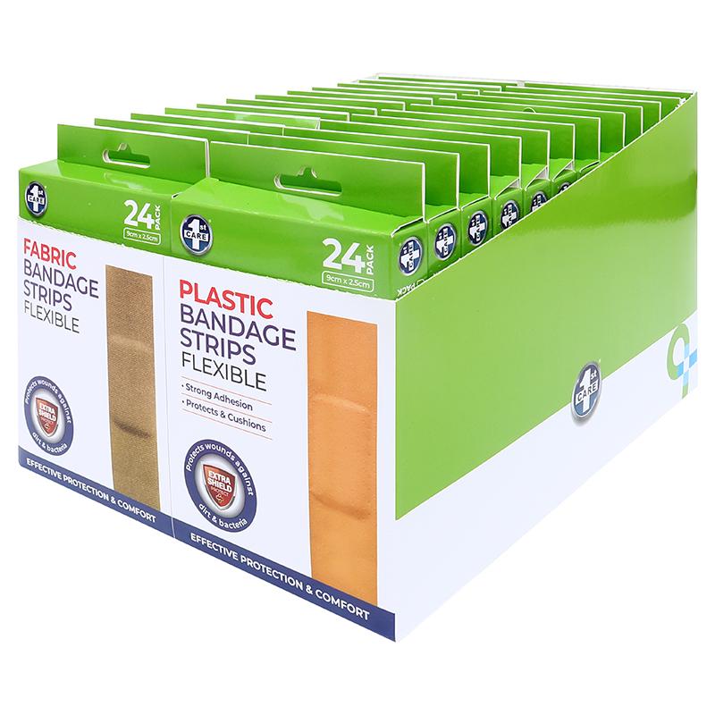 1St Care Bandage Strips Flexible 24 Pack