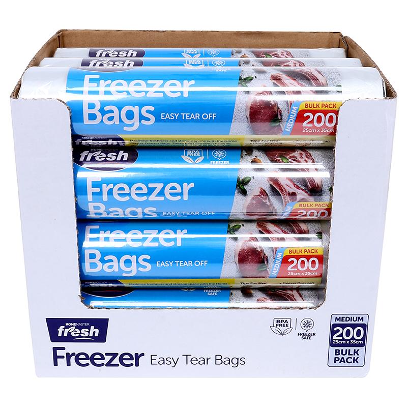 Freezer Bags Roll Easy Tear Off 200 Pcs Medium 25cm x 35cm