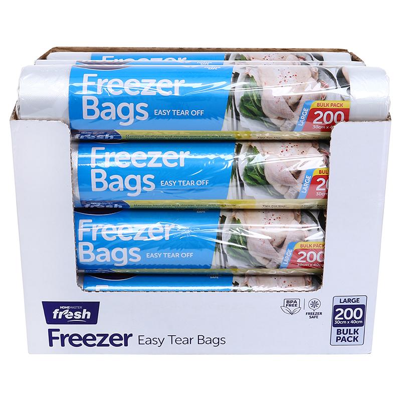 Freezer Bags Roll Easy Tear Off 200 Pcs Large 30cm x 40cm