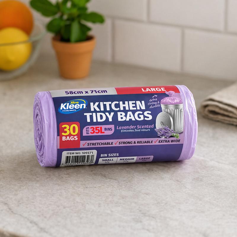 Kitchen Tidy Bags 35L 58cm x 71cm Large 30 Bags Assorted Scents