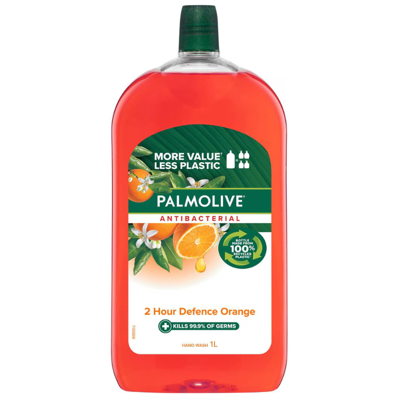 PALMOLIVE ANTIBACTERIAL 2 HOUR DEFENCE ORANGE HAND WASH REFILL 1L