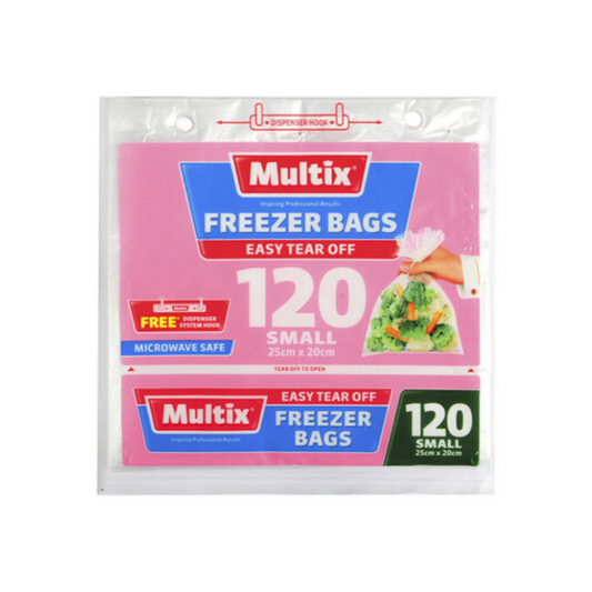 Multix Freezer Bags Easy Tear Off 120 Small 25cm x 20cm