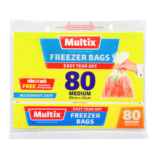Multix Freezer Bags Easy Tear Off 80 Medium 35cm x 25cm