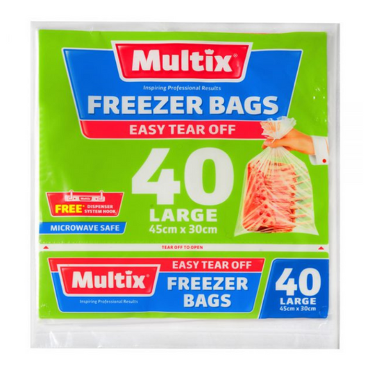 Multix Freezer Bags Easy Tear Off 40 Large 45cm x 30cm
