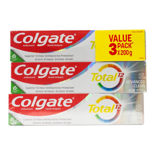 Colgate Toothpaste Total Advanced Clean Value Pack 3 x 200g
