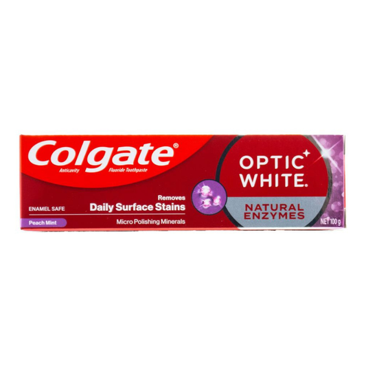 Colgate Toothpaste Optic White Natural Enzymes Peach Mint 100g