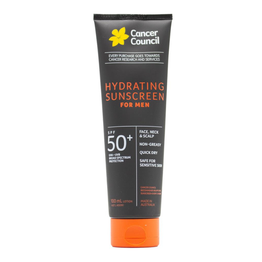 Cancer Council Hydrating Sunscreen For Men Spf 50+ 100ml
