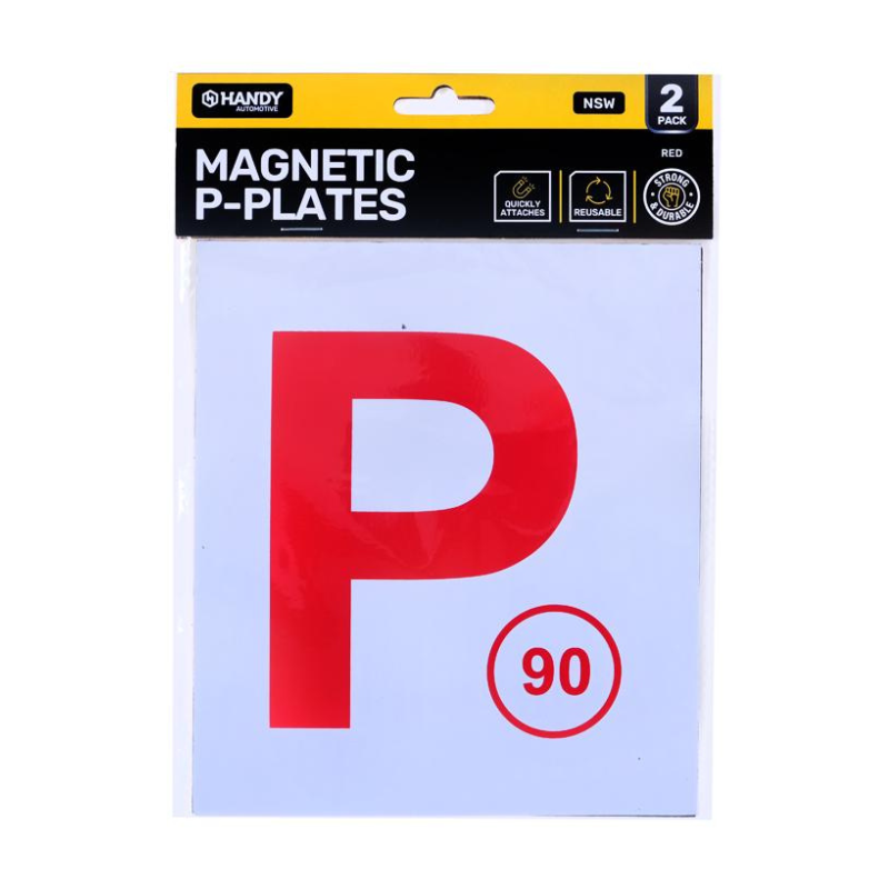 Handy 2X Magnetic Red P-Plates