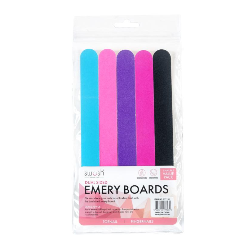 Swosh Dual Sided  Emery Boards 5 Pack