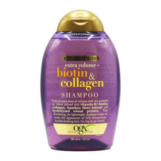 Ogx Extra Strength Extra Volume + Biotin & Collagen Shampoo 385ml