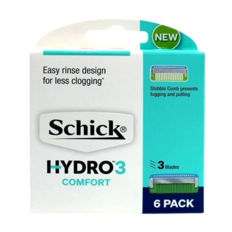 Purchase Schick Hydro 3 Comfort Razor Blade Refill 6 Pack Online | JWN Shop