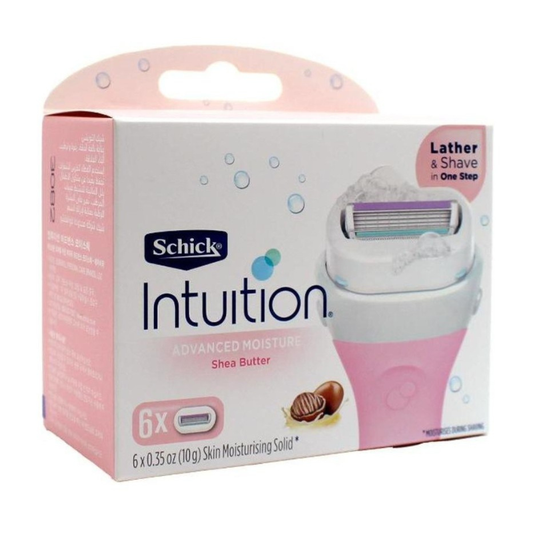 Schick Intuition Advanced Moisture Shea Butter 4 Blades Razor Refill 6 Pack