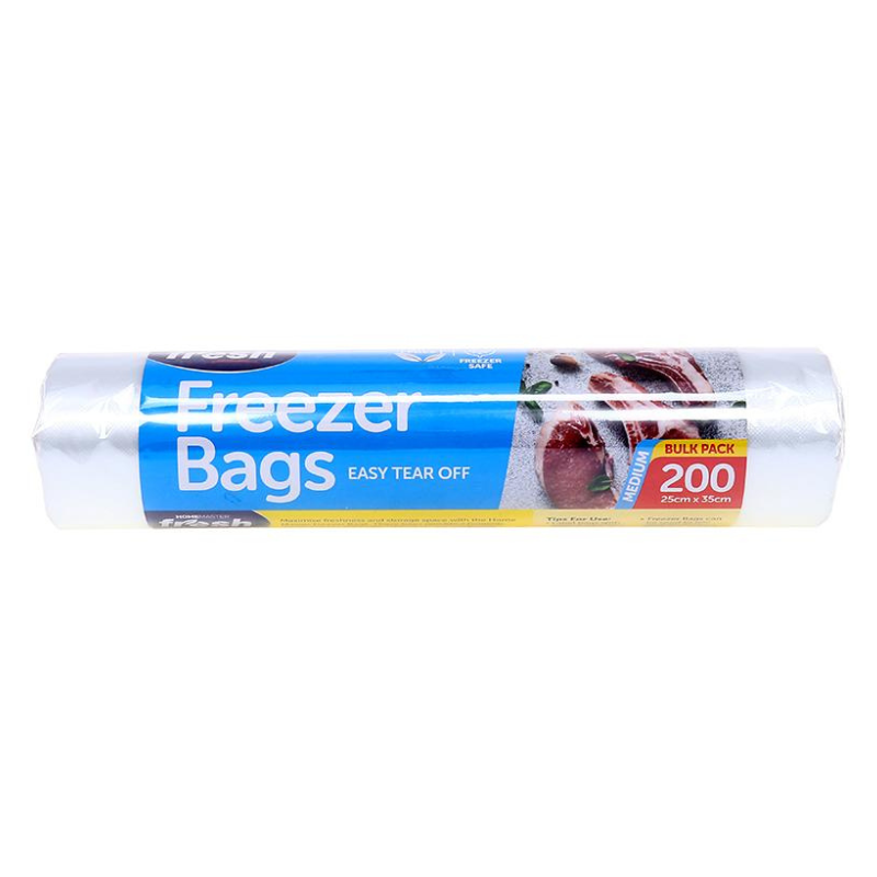 Freezer Bags Roll Easy Tear Off 200 Pcs Medium 25cm x 35cm