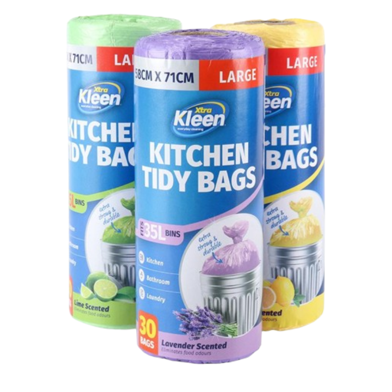 Kitchen Tidy Bags 35L 58cm x 71cm Large 30 Bags Assorted Scents