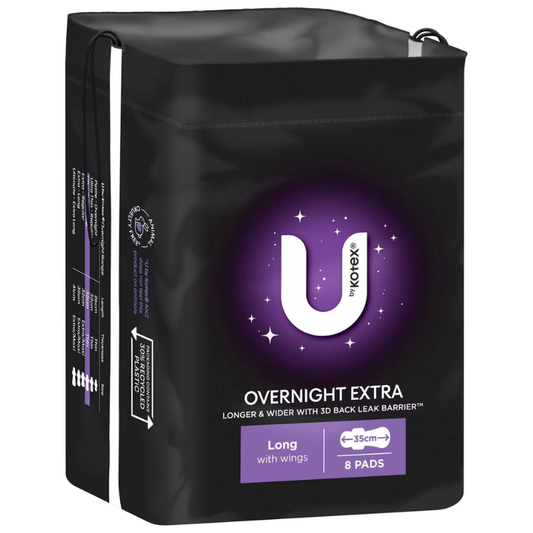 U By Kotex Overnight Extra Long With Wings 8 Pads