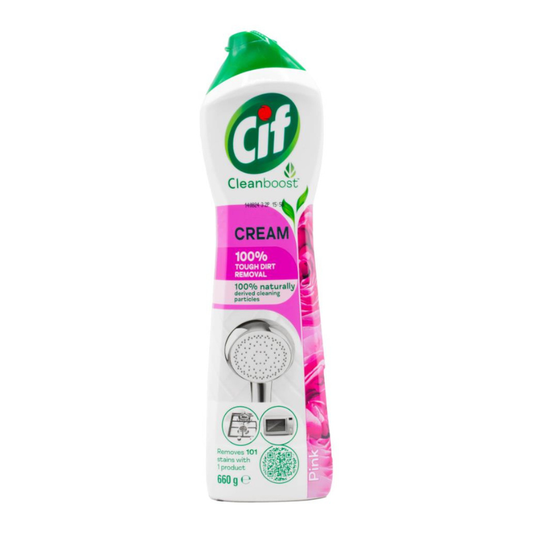 Cif Cleanboost Cream Pink 660g