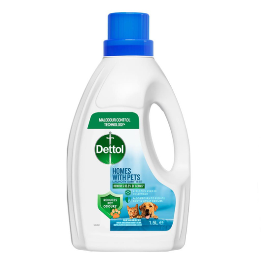 Dettol 1.5L Homes With Pets Laundry Sanitiser Fresh Breeze
