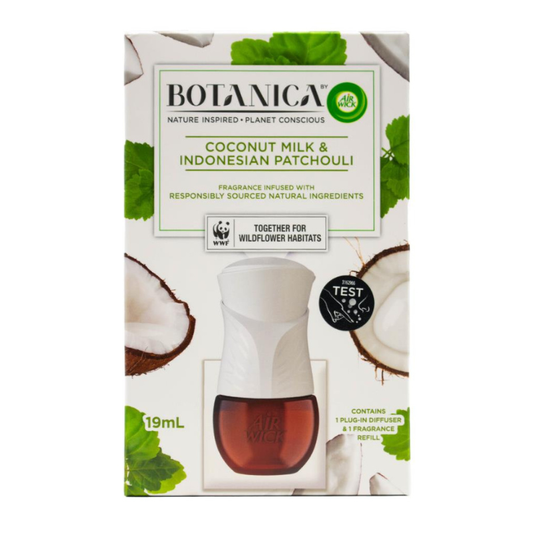 Air Wick Botanica Coconut Milk & Indonesian Patchouli 1 Plug Diffuser & 1 Fragrance Refill 19ml