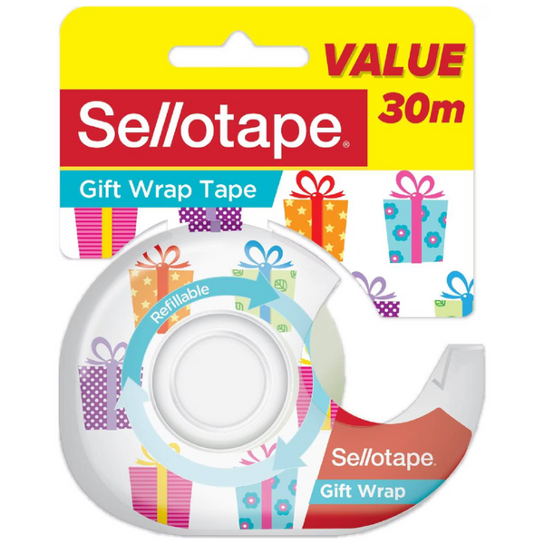 Sellotape Gift Wrap Tape Value 30m