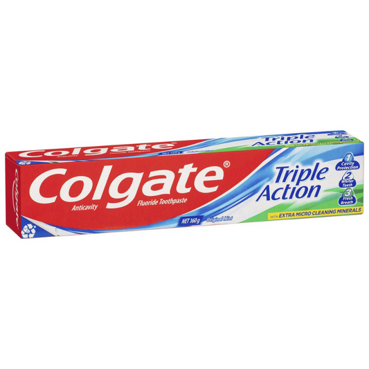 Colgate Toothpaste Triple Action Original Mint 160g-Bundle Pack