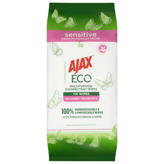 Ajax Eco Sensitive Multipurpose Disinfectant 110 Wipes