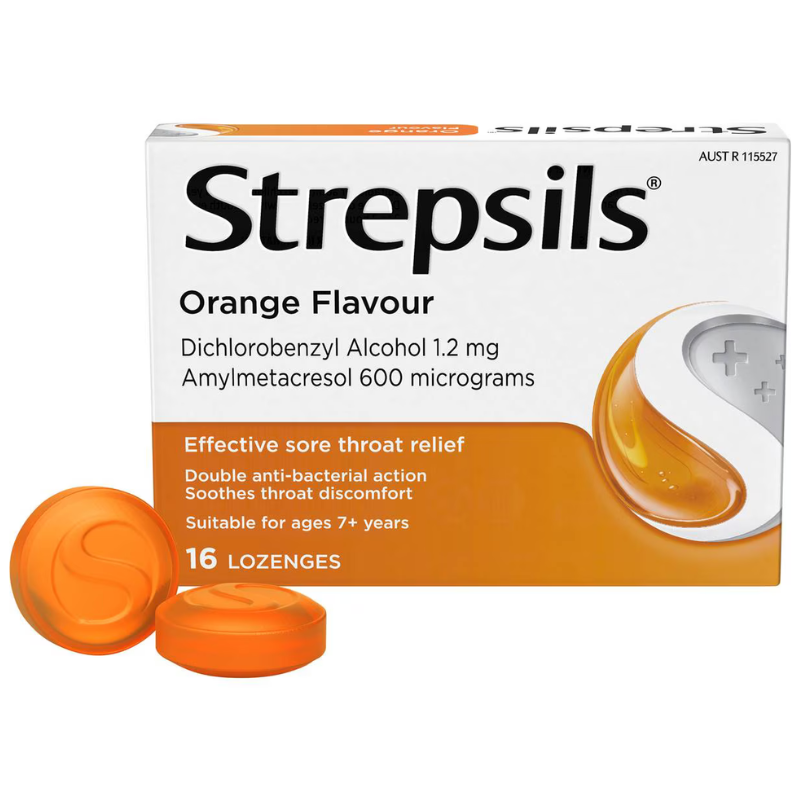 Strepsils Orange Flavour 16 Lozenges