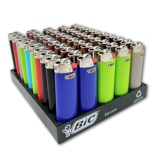 Bic Maxi Cigarette Lighter Assorted Colours 50 Pcs