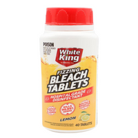 White King Fizzing Bleach Tablets Lemon Pk 40