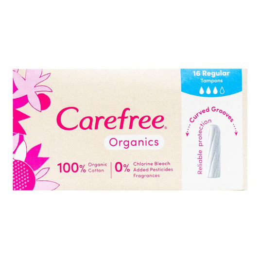 Carefree Organigs 16 Regular Tampons