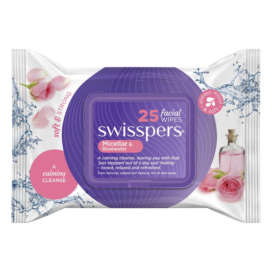 Swisspers Micellar & Rosewater 25 Facial Wipes