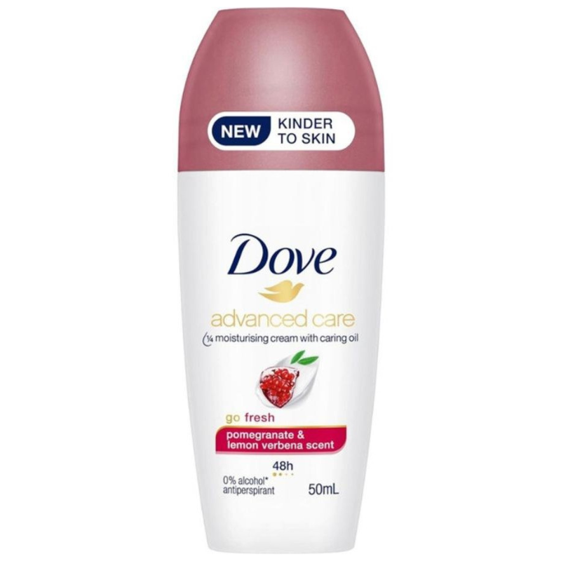 Dove Roll On Advanced Care 1/4 Moisturising Cream With Caring Oil Pomegranate & Lemon Verbena Scent 50Ml