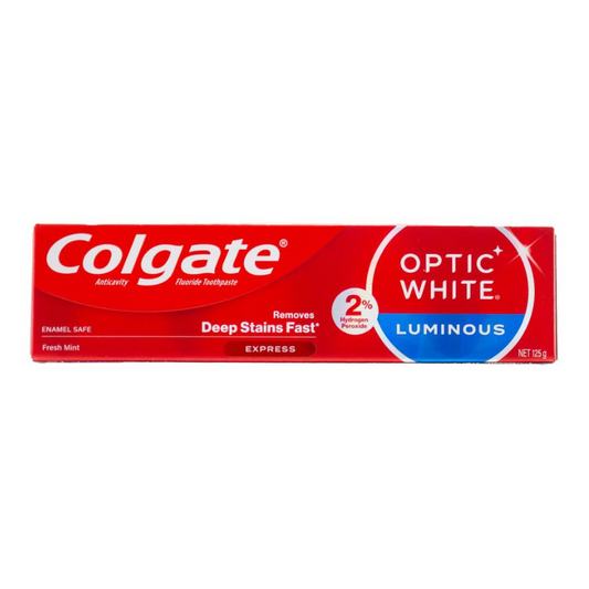 Colgate Toothpaste Optic White Luminous Express Fresh Mint 125g