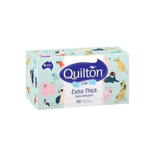 Quilton 3 Ply Extra Thick Hypo-Allergenic 110  Facial Tissues