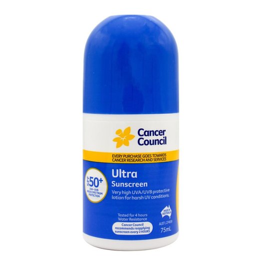 Cancer Council Ultra Roll-On Sunscreen Spf 50+ 75ml