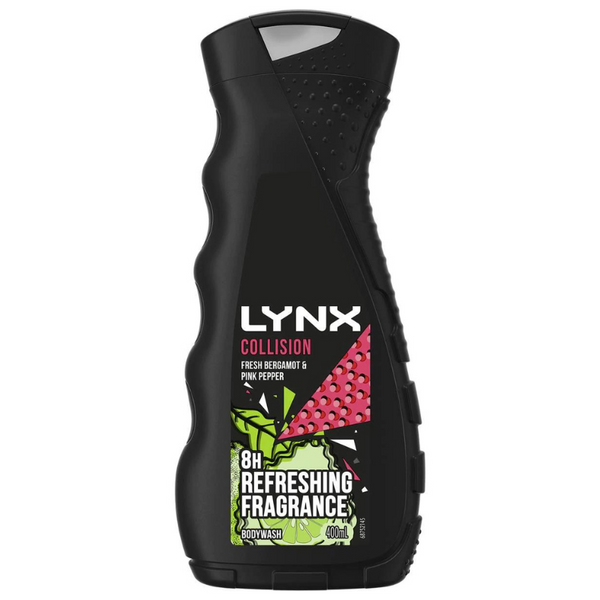 Lynx Collision Fresh Bergamot & Pink Pepper Body Wash 400ml