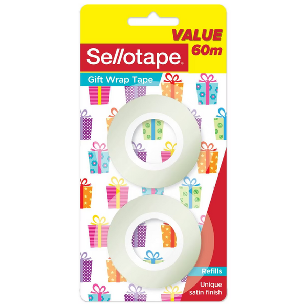 Sellotape Gift Wrap Tape Value 60m Refills