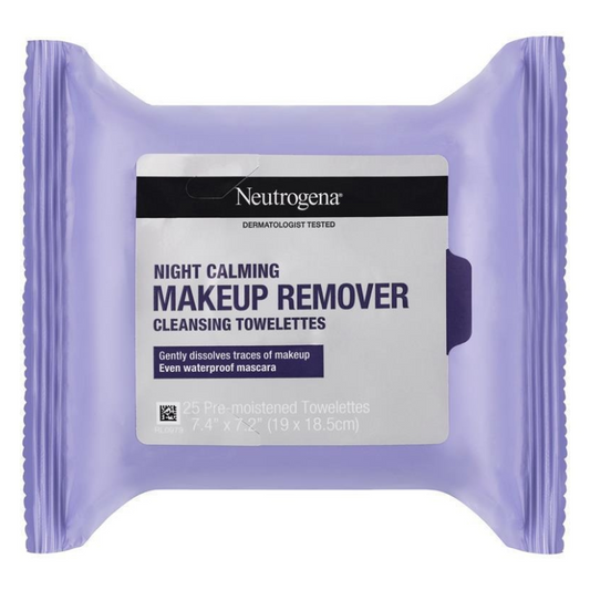 Neutrogena Night Calming Makeup Remover Cleansing Towelettes 25 Wipes