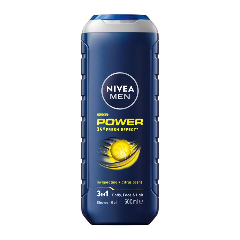 Nivea Men Power 24 H Fresh Effect Shower Gel 500ml