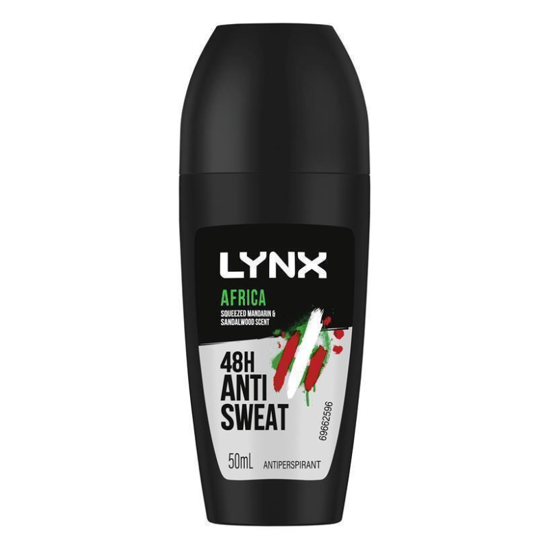 Lynx Roll On Africa Squeezed Mandarin & Sandalwood Scent 50ml