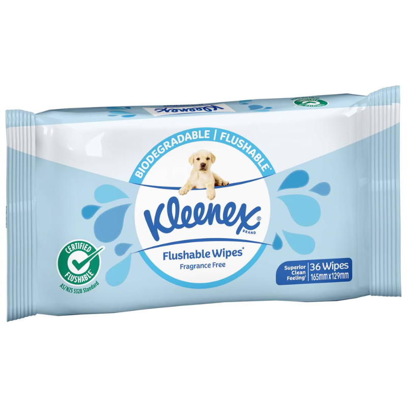 Kleenex Flushable Wipes Fragrance Free 36 Pack