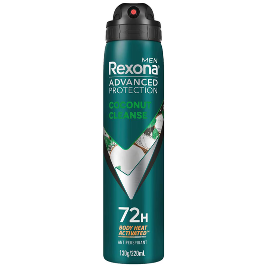 Rexona Men Coconut Cleanse 72H Body Heat Activated Antiperspirant 220ml