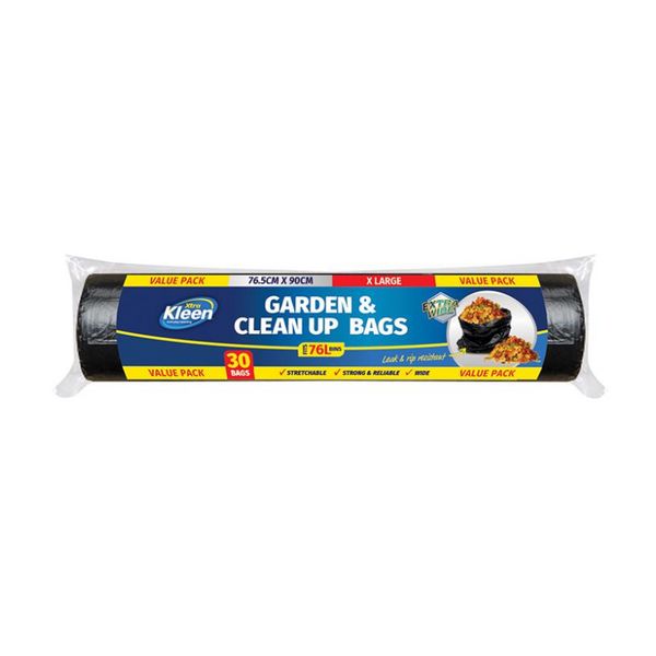 Xtra Kleen Gardens & Clean Up Bags 76L 76.5cm x 90cm 30 Pack