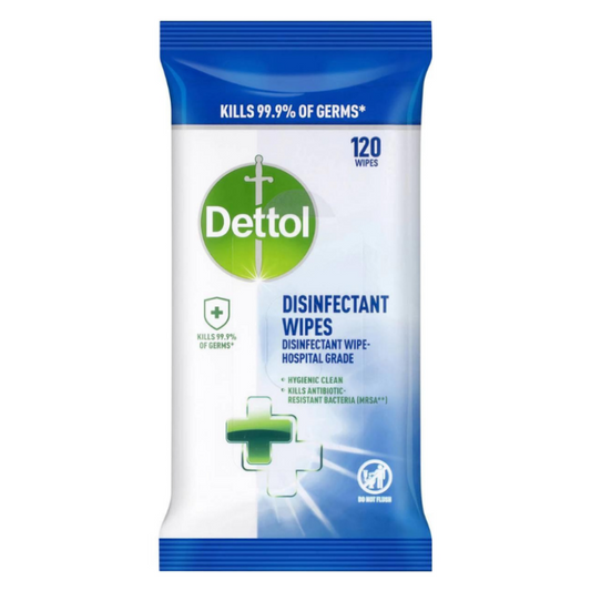 Dettol Antibacterial Disinfectant Surface Cleaning 120 Wipes