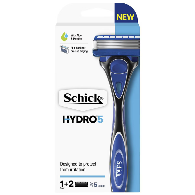 Schick Hydro 5 Razor With 2 Blades Kit 1 Pack