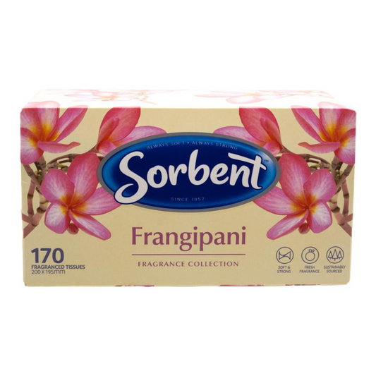 Sorbent Frangipani 170 Fragranced Tissues 200 x 195mm