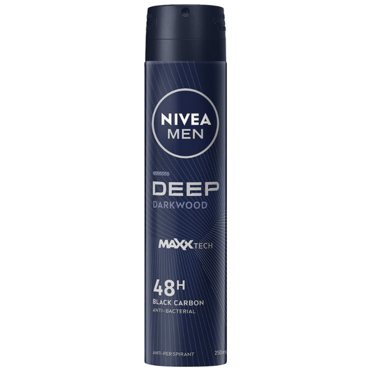 Nivea Men Deodorant Deep Darkwood Black Carbon Impact 250ml