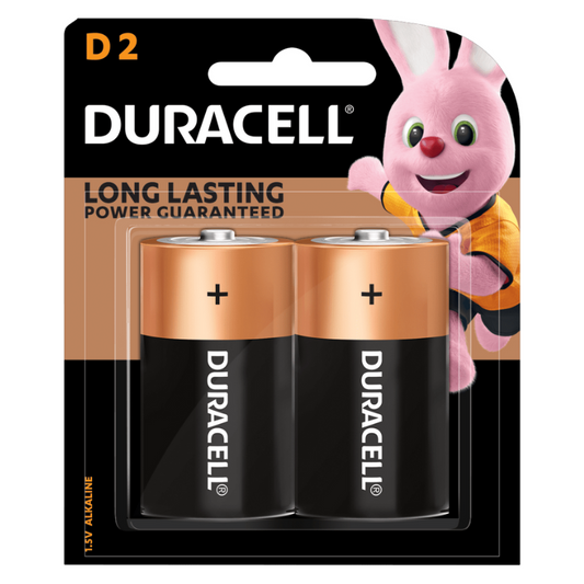 Duracell Alkaline Batteries D 2Pack