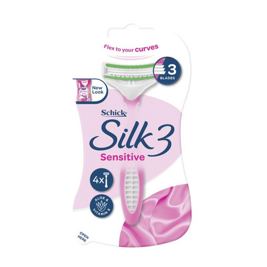 Schick Silk 3 Sensitive Disposable Razors 4 Pack