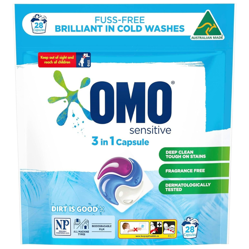 Omo Sensitive 3 In 1 Capsule 28 Pack