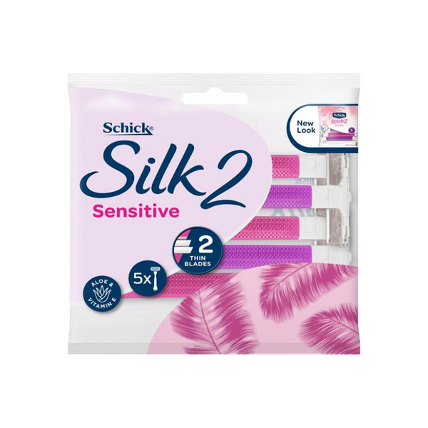 Schick Silk 2 Sensitive Disposable Razors 5 Pack